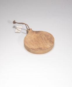 Wooden board - round and small made of acacia wood